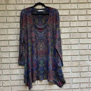 SOFT SURROUNDINGS Long Sleeve Scoop Neck Tunic Top Size 1X